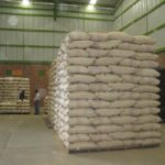 Container load of green coffee ready for export